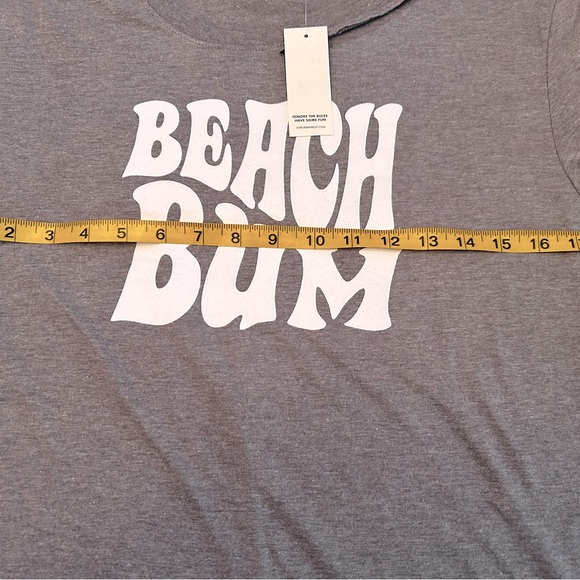 NWT Sub_Urban Riot Dark Gray Tee with white print. - Picture 4 of 5